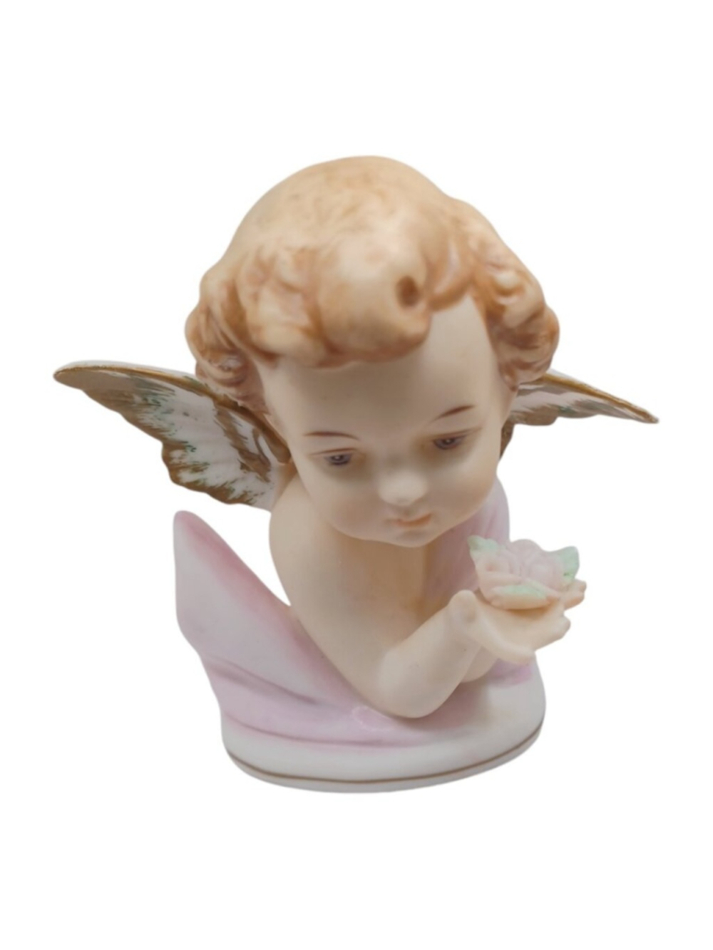 Vintage Porcelain Angel with flower